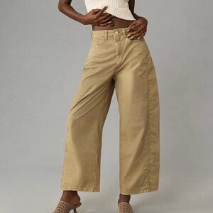 Anthropologie The Kenna Mid-Rise Heritage Barrel Pants by Pilcro 29 $149 NWT